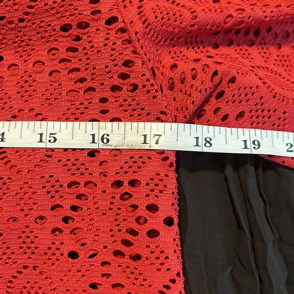 Roxy Red Crochet Swim Coverup with Open Back - Picture 7 of 9